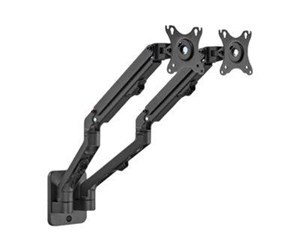 Skjermholder - Gembird MA-WA2-01 mounting kit - adjustable arm - for 2 flat panels - up to 7 kg - fine texture black - MA-WA2-01