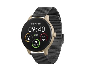 Smartklokke, Smartwatch & Sportsklokke - Garett Electronics Garett Classy smart watch with strap - 64 MB - black & gold - 5904238483800