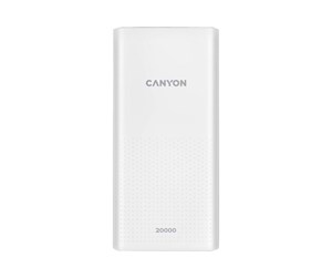 Nødlader - Canyon PB-2001 power bank - Li-pol - USB Nødlader - 20000 mAh - CNE-CPB2001W