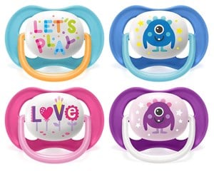 Babyutstyr - Philips Avent SCF080/10 ultra air pacifier 2-pack assorted colors - SCF080/10