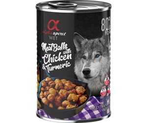 Hund - AlphaSpirit Alpha Spirit canned meatballs with chicken & turmeric 400g - H20134