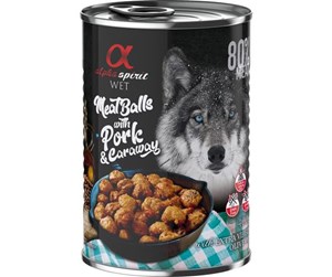 Hund - AlphaSpirit Alpha Spirit canned meatballs with pork & caraway 400g - H20144