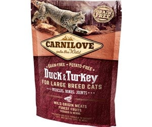 Katt - Carnilove Duck & Turkey f/ Large Breed Cats – Muscles Bone & Joints 400g - CK070040