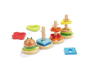 Babyleker - TOPBRIGHT Wooden Stacking Toy Caterpillar - 7152