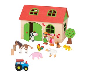 Treleker - Goki Wooden Farmhouse 13pcs. - 58497