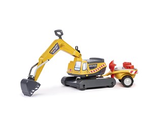 Kjøretøy - Falk Excavator Super Builder with Trailer - 808-092