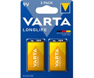 Batteri - VARTA Longlife 4122 battery - 2 x 9V - Alkaline - 4122101412