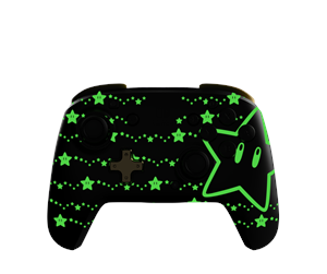 Spill - Tilbehør - PDP Rematch Wireless: Super Mario Stars (Glow In The Dark) - Controller - Nintendo Switch - 750122SWRGWIS