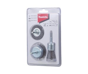 Stikksag - Makita Wire Brush Set - for steel paint rust coating - 3 pieces - D-66070