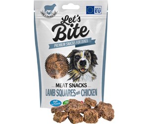 Hund - Let's Bite Meat Snacks Lamb Squares with Chicken 80g - BH2600080