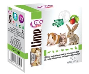 Smådyr - Lolo Pets Limestone for Rodents Apple 40 g - HT71058