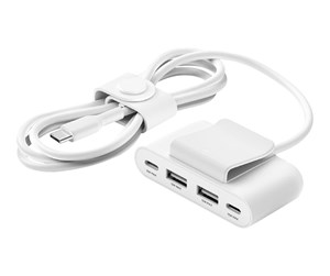 Nettbrett - Adaptere og ladere - Belkin BoostCharge charging strip - 2 x USB 2 x USB-C - BUZ001BT2MWHB7