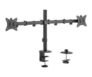 Skjermholder - Gembird MA-D2-01 mounting kit - for 2 LCD displays - fine texture black - MA-D2-01