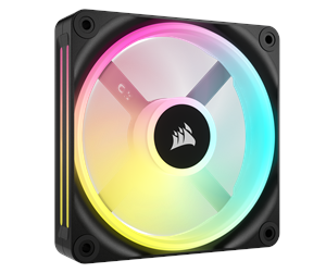 Kabinettvifte - Corsair iCUE LINK QX120 RGB Expansion Fan - Svart - Kabinettvifte - 120mm - Svart med RGB LED-lys - 37 dBA - CO-9051001-WW