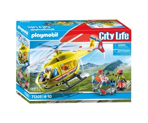 Playmobil - Playmobil City Life - Redningshelikopter - 71203