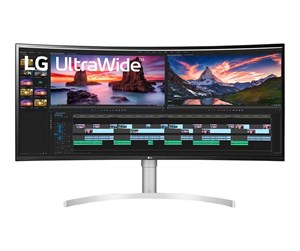 Skjerm - 38" LG 38WN95CP-W - 3840x1600 - 144Hz - Nano IPS - 94W USB HUB - Curved - Thunderbolt - 38WN95CP-W