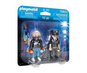 Playmobil - Playmobil Duo Pack - DuoPack Policeman and Street Artist incl. spray cans and flashlight - 70822