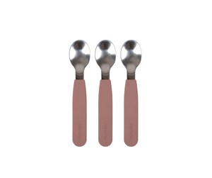 Babyutstyr - Filibabba Silicone spoons 3-pack - Rose - FI-02259