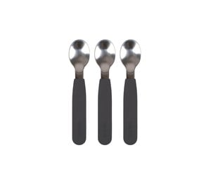 Babyutstyr - Filibabba Silicone spoons 3-pack - Stone grey - FI-SI002