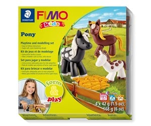 Hobbyartikler - Staedtler Set Mod. clay fimo kids F&P Pony - 8034 08 LZ