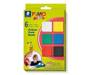 Byggesett - Staedtler Fimo Kids Modelling Clay 6 Colour Basic Pack - 8032 01