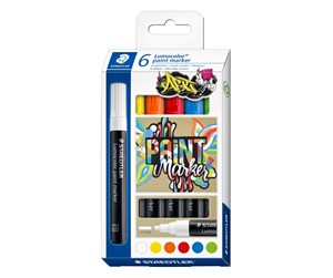 Skrive- & Tegneverktøy - Staedtler Paint marker Lumocolor 2.4mm 6pcs - 349 C6