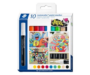 Skrive- & Tegneverktøy - Staedtler Paint marker Lumocolor 2.4mm 10pcs - 349 C10