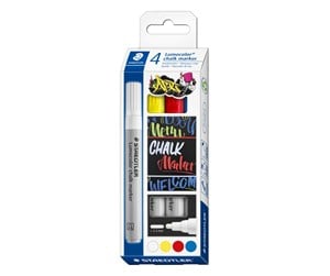 Skrive- & Tegneverktøy - Staedtler Chalk marker Lumocolor 2.4mm 4pcs - 344 C4