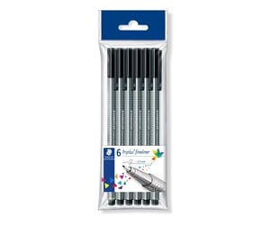 Skrive- & Tegneverktøy - Staedtler Fineliner triplus 6pcs Polybag - 334-9 PB6