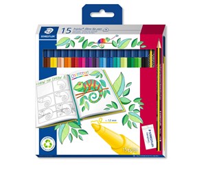 Skrive- & Tegneverktøy - Staedtler triplus® fibre tip pen promotion set with pencil and eraser - 323 C15P