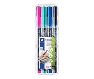 Skrive- & Tegneverktøy - Staedtler Universal pen Lumo F perm 4pcs Box - 318 WP4-1