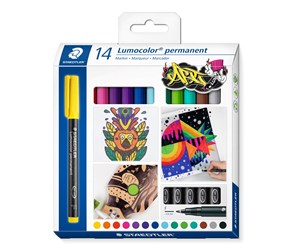 Skrive- & Tegneverktøy - Staedtler Universal pen Lumocolor F per 14pcs - 318 C14