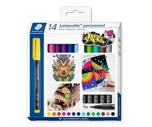 Skrive- & Tegneverktøy - Staedtler Universal pen Lumocolor M per 14pcs - 317 C14