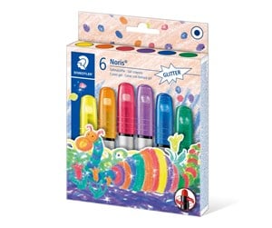 Skrive- & Tegneverktøy - Staedtler Gel crayon Noris glitter 6pcs. box - 2390M C6