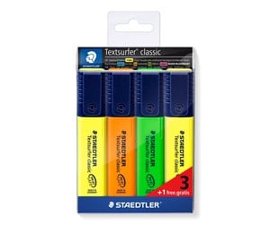 Skrive- & Tegneverktøy - Staedtler Highlighter Textsurf.cl.4pcs.wallet - 364-S WP4P