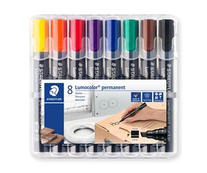 Skrive- & Tegneverktøy - Staedtler Marker Lumocolor permanent 8pcs.box - 350 WP8