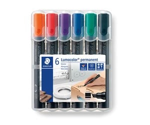 Skrive- & Tegneverktøy - Staedtler Marker Lumocolor permanent 6pcs.box - 350 WP6