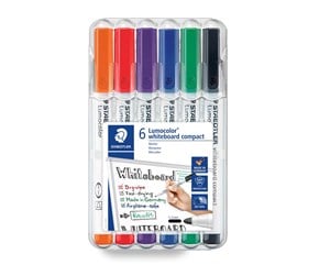 Skrive- & Tegneverktøy - Staedtler Marker Lumocolor white com 6pcs.box - 341 WP6