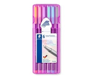 Skrive- & Tegneverktøy - Staedtler Fineliner triplus 0.3mm 6pcs box - 334 SB6 PA