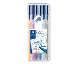 Skrive- & Tegneverktøy - Staedtler FibreTip pen tri. Hygge 6pcs - 323SB6CS12