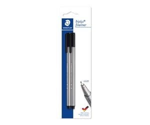 Skrive- & Tegneverktøy - Staedtler Fineliner tripl.0.3mm Black 2pcs bc - 334-9 BK2D