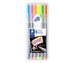 Skrive- & Tegneverktøy - Staedtler Fineliner triplus 0.3mm 6pcs box - 334 SB6CS1