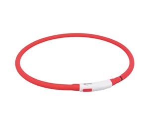 Hund - Trixie USB Flash Light Ring XS–XL: 70 cm/ø 10 mm. Red - TX12643