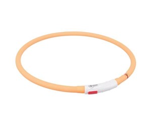 Hund - Trixie USB Flash Light Ring XS–XL: 70 cm/ø 10 mm. Orange - TX12646