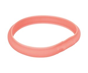 Hund - Trixie Flash light band USB M–L: 50 cm/30 mm coral - TX12673