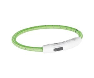 Hund - Trixie Flash Light Ring USB XS–S: 35 cm/ø 7 mm Green - TX12700