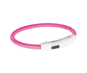 Hund - Trixie Flash Light Ring USB XS–S: 35 cm/ø 7 mm pink - TX12706