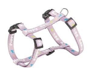 Hund - Trixie Junior Puppy H-Harness with Lead M-L: 27-45cm/10mm 2m. light lilac - TX15354