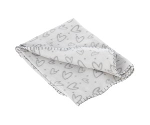 Hund - Dogman Fleece Blanket Heart Grey 100x70cm - 810506