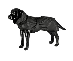 Hund - Dogman Dog Raincoat Aqua Black 30cm - 757094